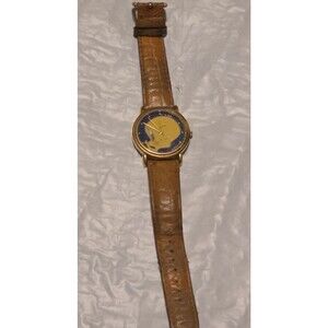 1994 Armitron Women's Tweety Bird Gold Tone Analog Leather Strap Watch